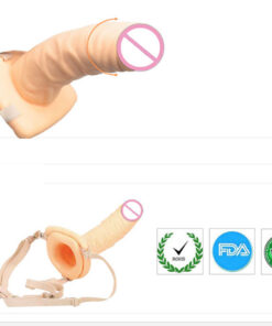 Sex toy cho nam cu giả dây đeo rỗng ruột trị xuất tinh sớm